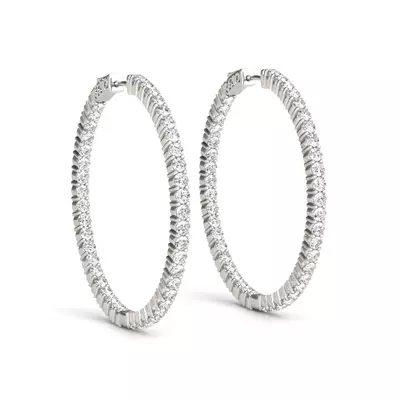 Classic Pavé Eternal Lab Diamond Hoop Earrings